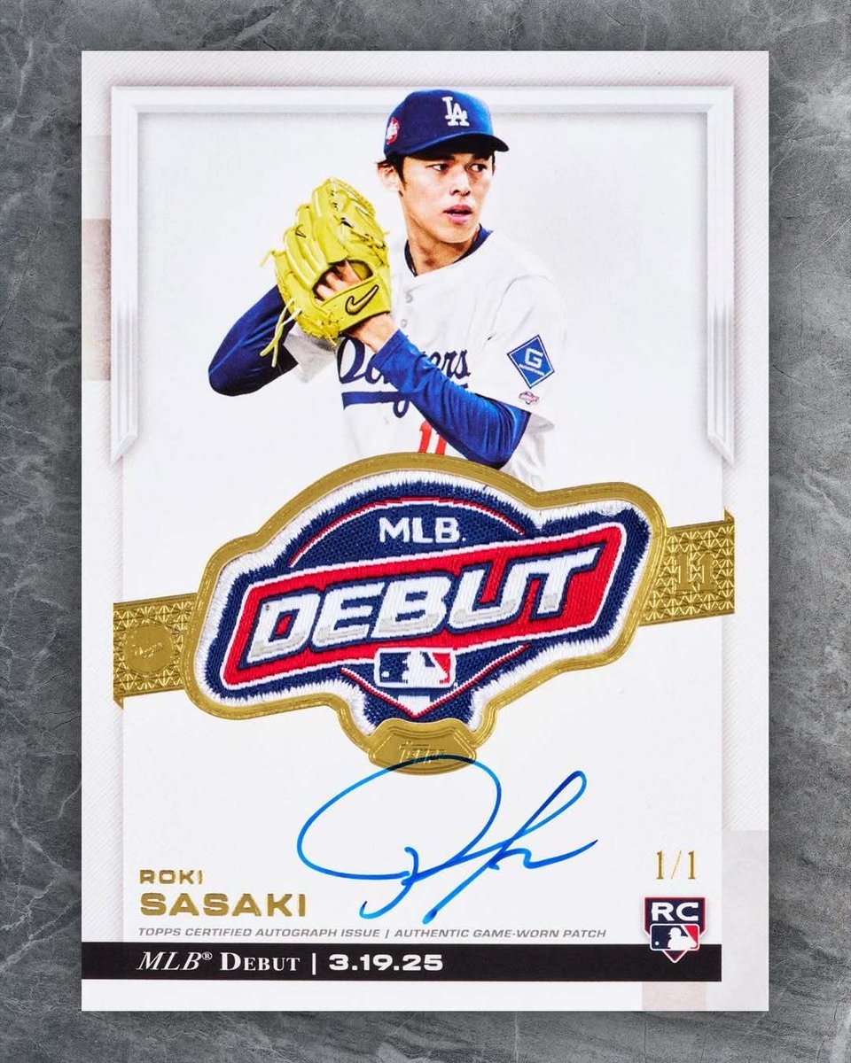 佐々木朗希がMLBデビュー戦で着用したユニフォームの実際のパッチを