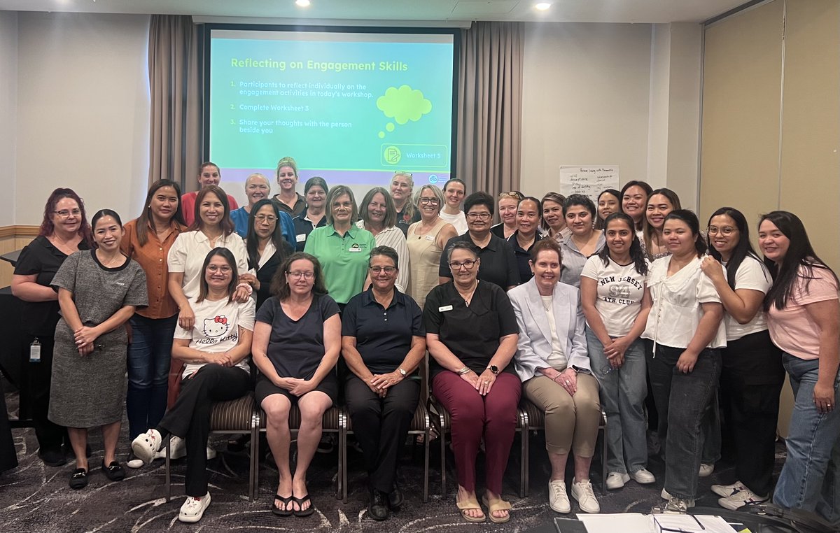 DementiaTrainAu's tweet photo. 🎓 Today we were in Mackay, Queensland to deliver our Changed Behaviour Workshop!

Congratulations to all attendees! ⭐

Find out more about these workshops here 👉 https://t.co/PlK43uEaEZ

#Dementia #AgedCare #CPD #ChangedBehaviour https://t.co/dYOs2RZk3F
