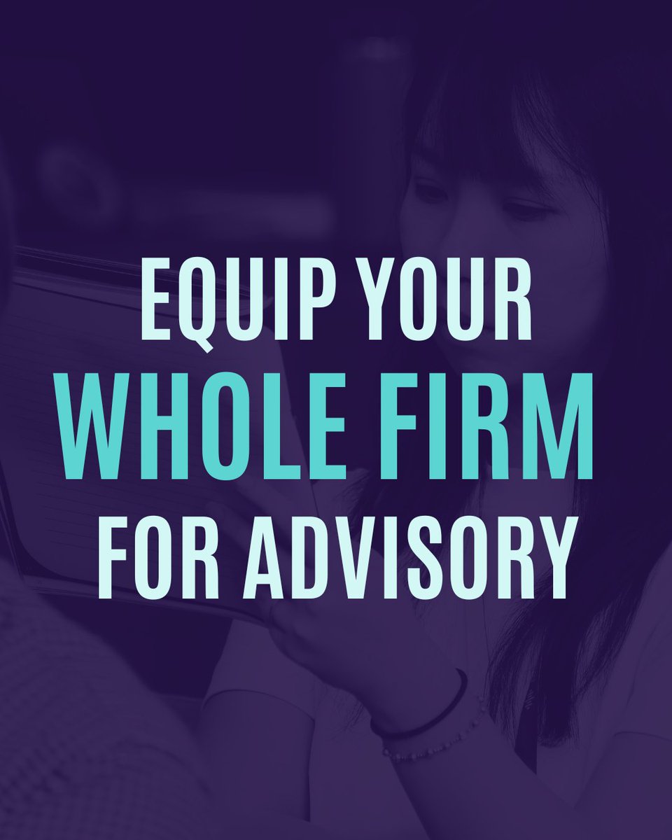 Advisory isn’t a solo act — it’s a team effort.

Get your whole firm equipped with the tools, insights, and confidence to actually do advisory.

5 days until we go live for the Advisory Amplified Virtual Stop!

🎟️ $29 (or $19 with code ADVISORY) → advisoryamplified.com/virtual
