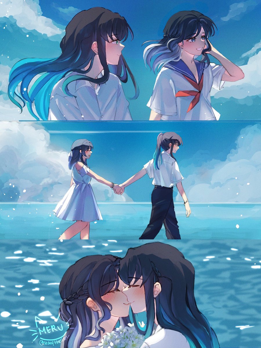 Seaofthestars_'s tweet photo. #MuiMeru, 🌫️❄️

In everylife, I'll be your man

We can keep our promises, be us against the world

—
Happy 6th year anniversary, MuiMeru♡

#yumelokalgallery #knyyume https://t.co/WBrArWvhgW
