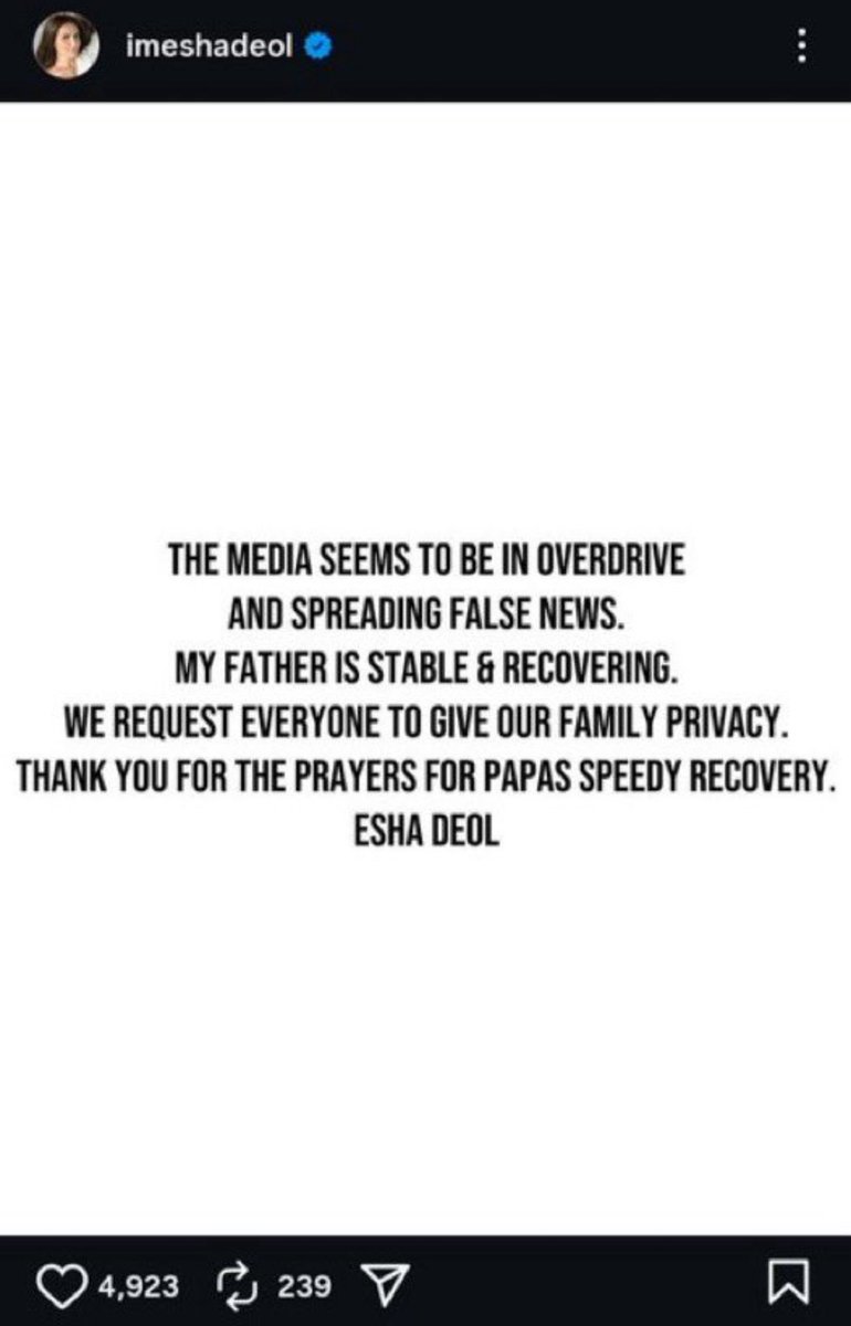 Pathetic beyond words! National media reporting #Dharmendra ji’s ‘death’ without confirmation — this is not journalism, it’s sensationalism at its worst. Unforgivable.