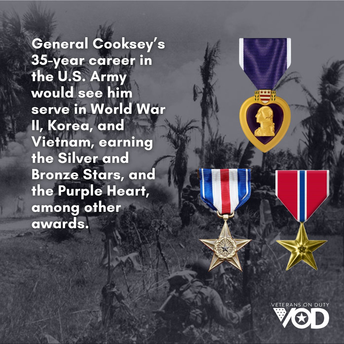 VeteransOnDuty's tweet image. On Veterans Day, VOD honors the service of a @USArmy soldier and veteran of three major conflicts: Howard Harrison Cooksey

#VOD #VeteransDay #DefendingFreedom #DefiningAmerica #VeteransThatShapedUs