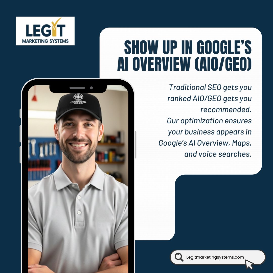 LegitMSystems's tweet image. ✅ Structured data AI understands
✅ Voice-ready optimization
✅ Future-proof visibility

Be who Google’s AI recommends 👇
🔗 legitmarketingsystems.com/ai-visibility-…

#AIO #AIOverview #SmartVisibility