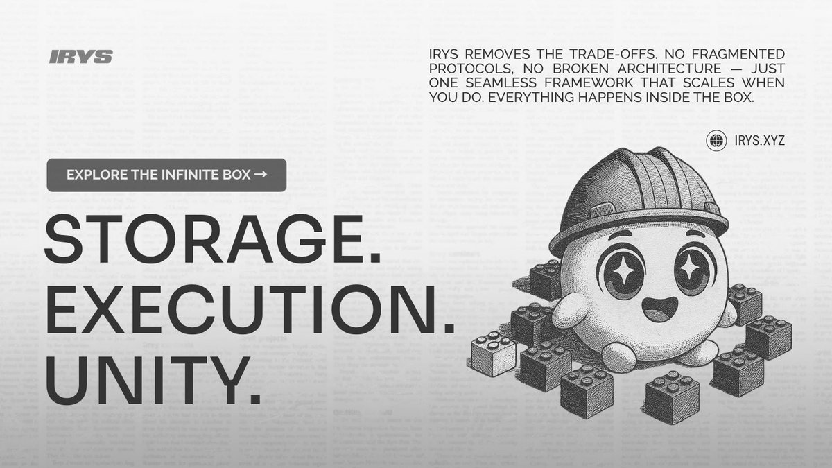 _CryptoNotes_'s tweet image. Stop choosing between storage and smart contracts.

The box is infinite. It unifies data and execution on one chain, so you don&apos;t have to fragment your build.

It scales with you. Doesn&apos;t get expensive. Doesn&apos;t go offline.

The infrastructure adapts to your vision, not the other…