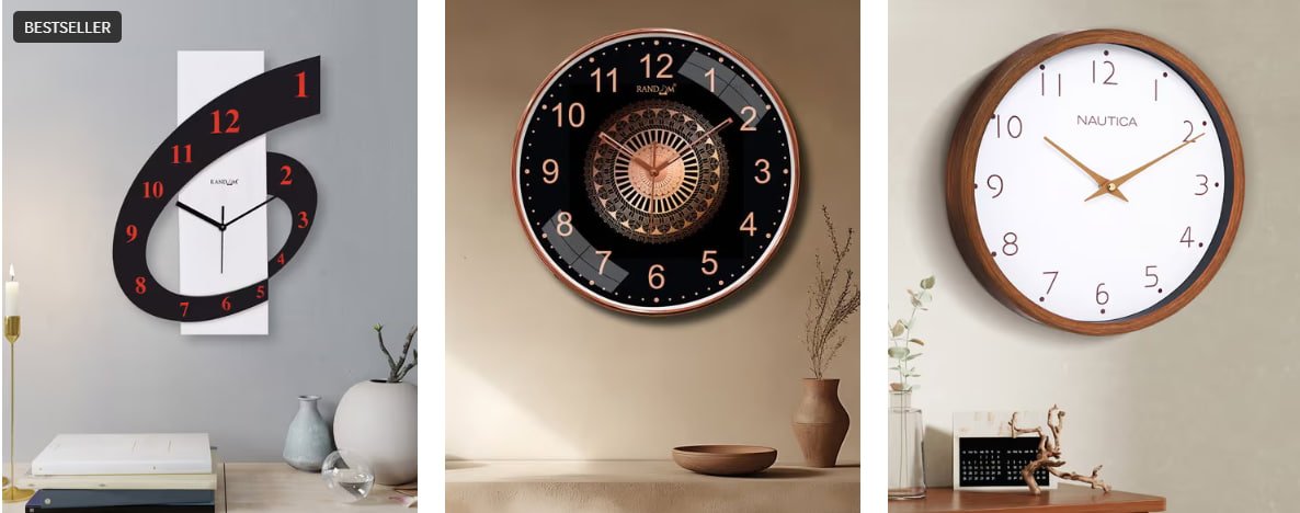 GrabOnIn's tweet image. ⏰ Stylish Wall Clocks @ just ₹800✨🔥
Give your home a fresh look with these budget-friendly picks
Grab the deal now 👇

Link - grbn.in/D6ZP3sl1Gg

#WallClock #HomeDecor #DealAlert #BudgetBuy #Under999 #DecorFinds #StealDeal #OfferZone #GrabNow #ShoppingDeals