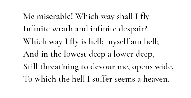 SketchesbyBoze's tweet photo. @JoyceCarolOates One is reminded irresistibly of Lucifer in Paradise Lost, a figure who carries his own hell within him. Being himself is punishment enough. https://t.co/4i5JnjbvFI