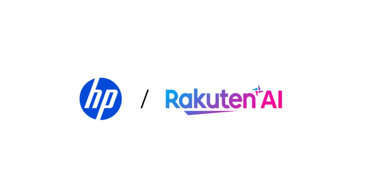 RakutenGroup's tweet photo. Rakuten and HP Japan announced their intent to integrate #RakutenAI on-device capabilities to HP PCs across Japan. This collaboration marks the first time that Rakuten AI will be available for use offline and online with an on-device Rakuten LLM.
https://t.co/SRAG2KcV2L https://t.co/Cl2h5lvK5K
