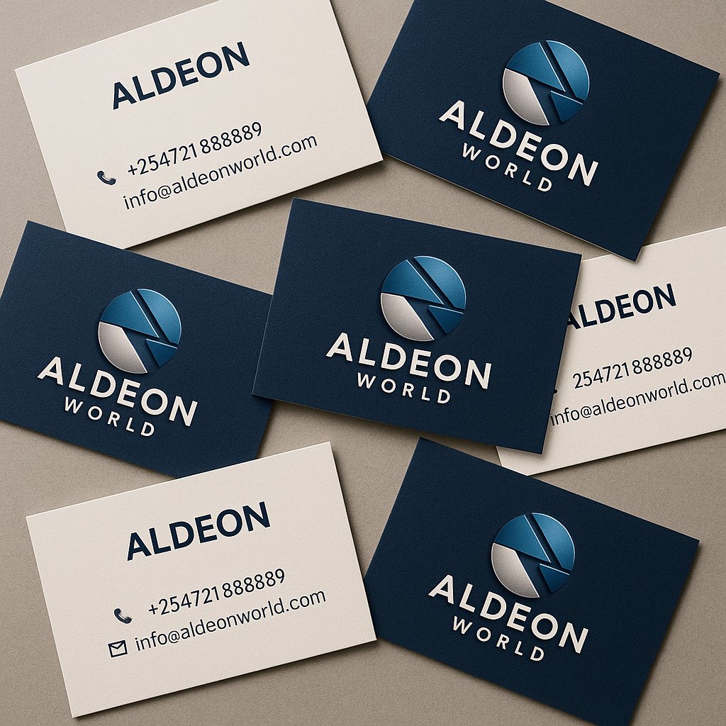 AldeonWorld's tweet image. First impressions speak volumes.
Stand out with Aldeon World — where innovation meets professionalism. 💼🌍

📞 +254 721 888889
📧 info@aldeonworld.com
🌐 aldeonworld.com

#AldeonWorld #BrandingKenya #CorporateIdentity #BusinessCards #NairobiBusiness #PrintDesign