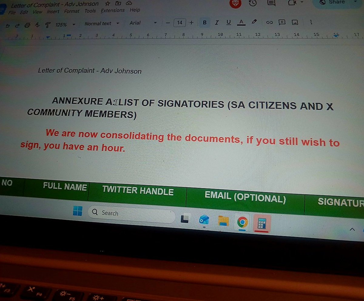 ✊🏿🇿🇦⚖️ We reached 121 signatures in one day. 

And we are CLOSED⛔️

Thank you to every citizen who stood up, signed, shared and refused to look away. Your voice is part of a collective call for ethical leadership and accountability.

We will now proceed to submit the documents to