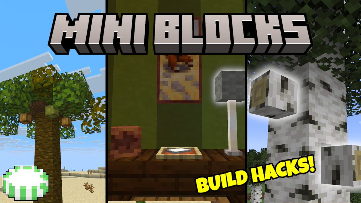 MintRefresh_MC's tweet image. Check out these Build Hacks using Mini Blocks!
#Minecraft #MinecraftBuilds #MinecraftCreator

youtu.be/NFHBWOT_DZA