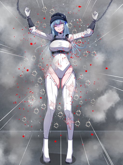 pixivとファンティアを更新 グロなのでセンシティブ設定にしております 銃乱射で凄まじい処刑を描きました! #ドールズフロントライン