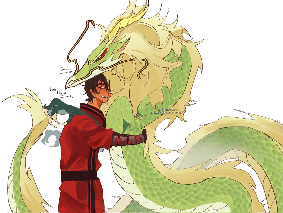 Dragon Lloyd and his stupid dad :3
#ninjago