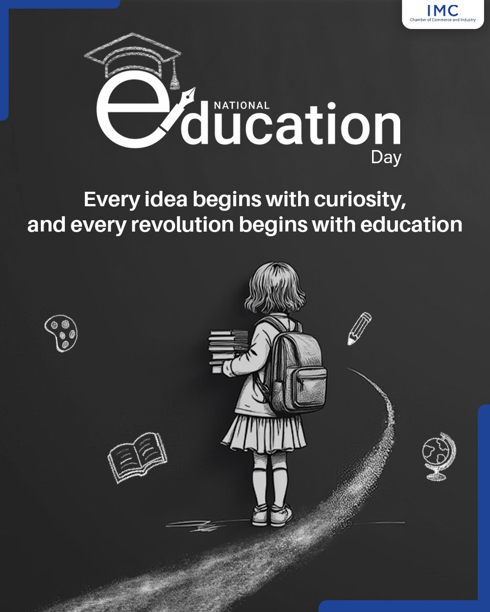 IMC_India's tweet photo. On this National Education Day, IMC celebrates the power of curiosity, the first step toward every great idea and innovation.
Because when we keep asking why, we keep learning and growing.
#IMCIndia #NationalEducationDay #KeepLearning #PowerOfKnowledge https://t.co/MYfaI5cXjz