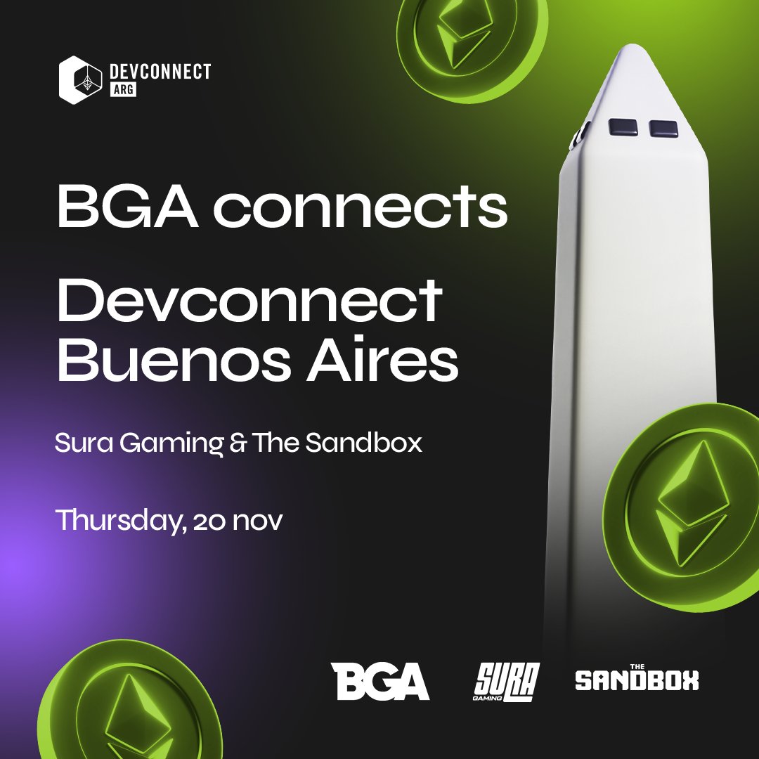 TheSandboxGame's tweet image. The Sandbox heads to Buenos Aires for @EFDevcon🇦🇷
We’re bringing the The Sandbox to the global Web3 stage with 3 events across the city 👇

🎮 Master Class: Web3 Gaming with @borgetsebastien
Hosted by UTN + The Sandbox + @suragamingteam
📅 Nov 17 | 🕡 18:30–20:30
📍 The Sandbox…