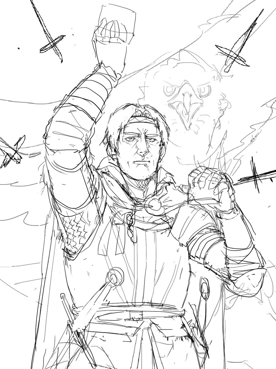 唯一のエルデンリングの絵出てきた(2022)　結局清書してないな