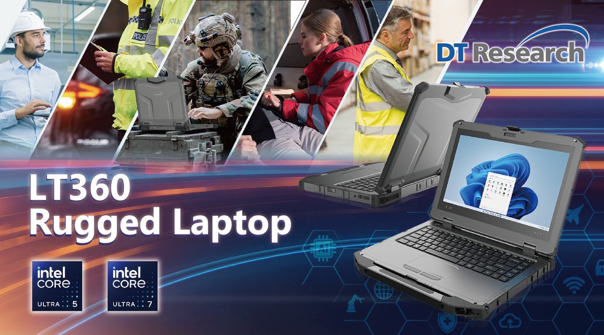 DTResearch's tweet image. Introducing the #LT360 #ruggedlaptop—built for frontline toughness with MIL-STD durability, hot-swappable batteries, and mission-ready connectivity. When failure isn’t an option, this is the gear that goes the distance.
dtresearch.com/blog/2025/11/1…
#RuggedComputing #FrontlineTech…