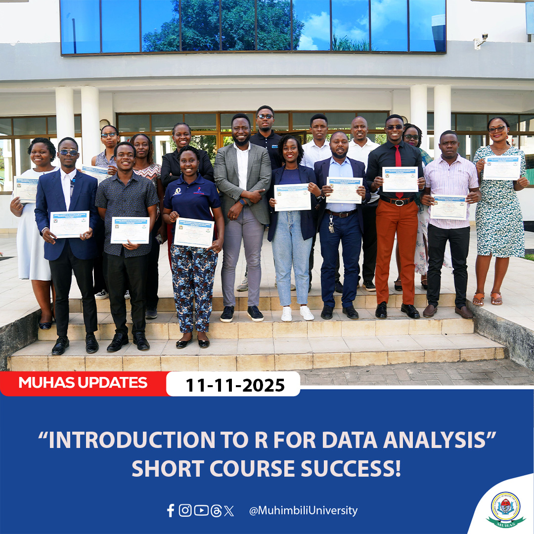 muhimbiliuniver's tweet image. Participants of the recent short course, held at the MUHAS Harvard Boardroom (CHPE), are now equipped with essential data analysis skills.

#MUHAS #DataAnalysis #RProgramming #ShortCourse #CHPE