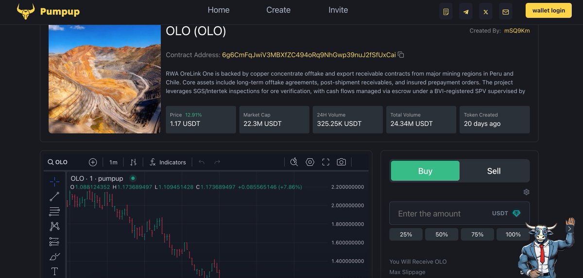 Everyone’s chasing AI alpha. The real one? It’s mining alpha. 🔩💰 Copper from Peru &amp; Chile — now on-chain. $19M issuance, 8–11% yield, live liquidity on PumpUp. #RWA #Copper #PumpUp #Rwastac