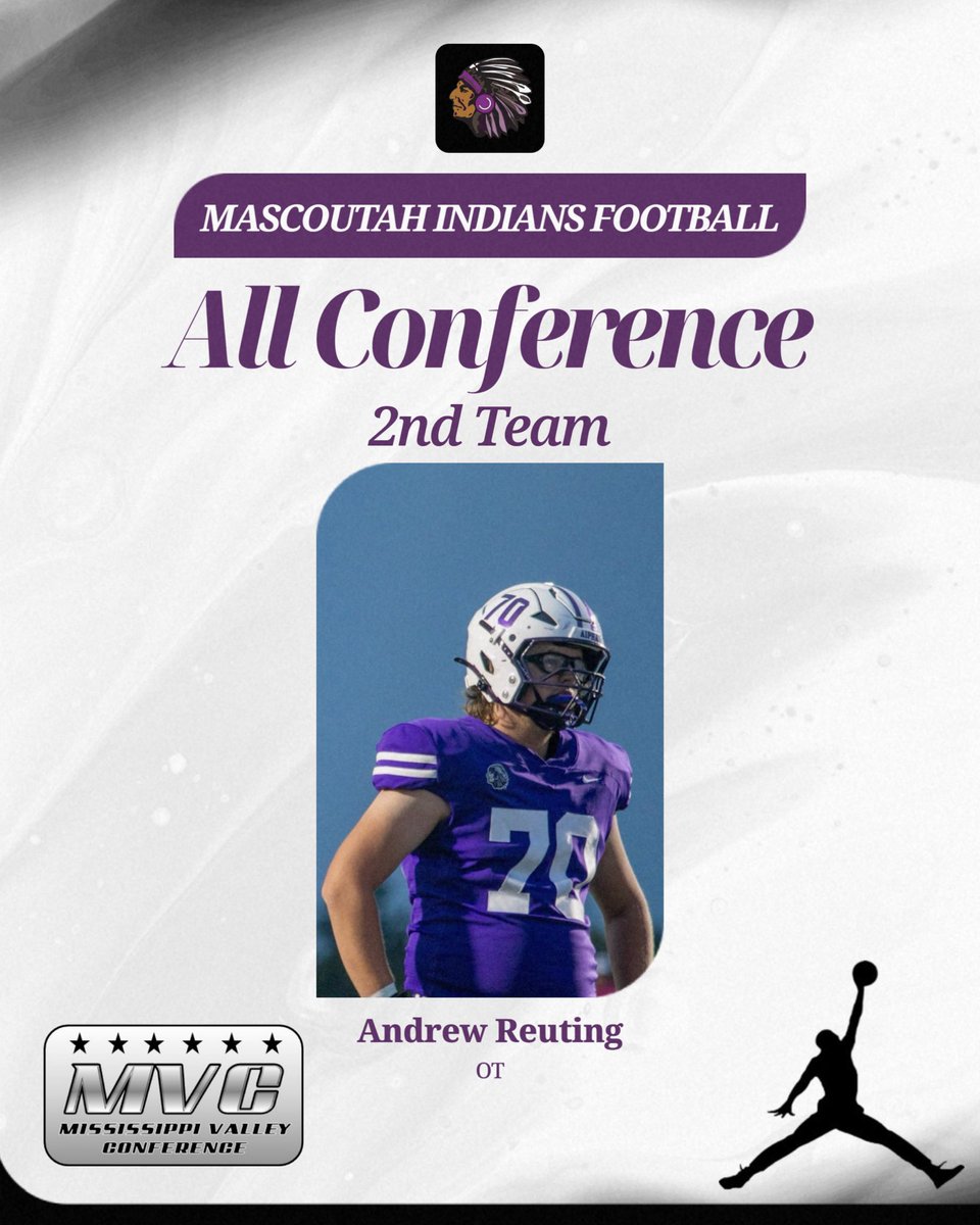 MHSIndianFB's tweet image. 2nd Team All Conference:

Nick Riess - OT
Andrew Reuting - OT
Sean Murphy - RB