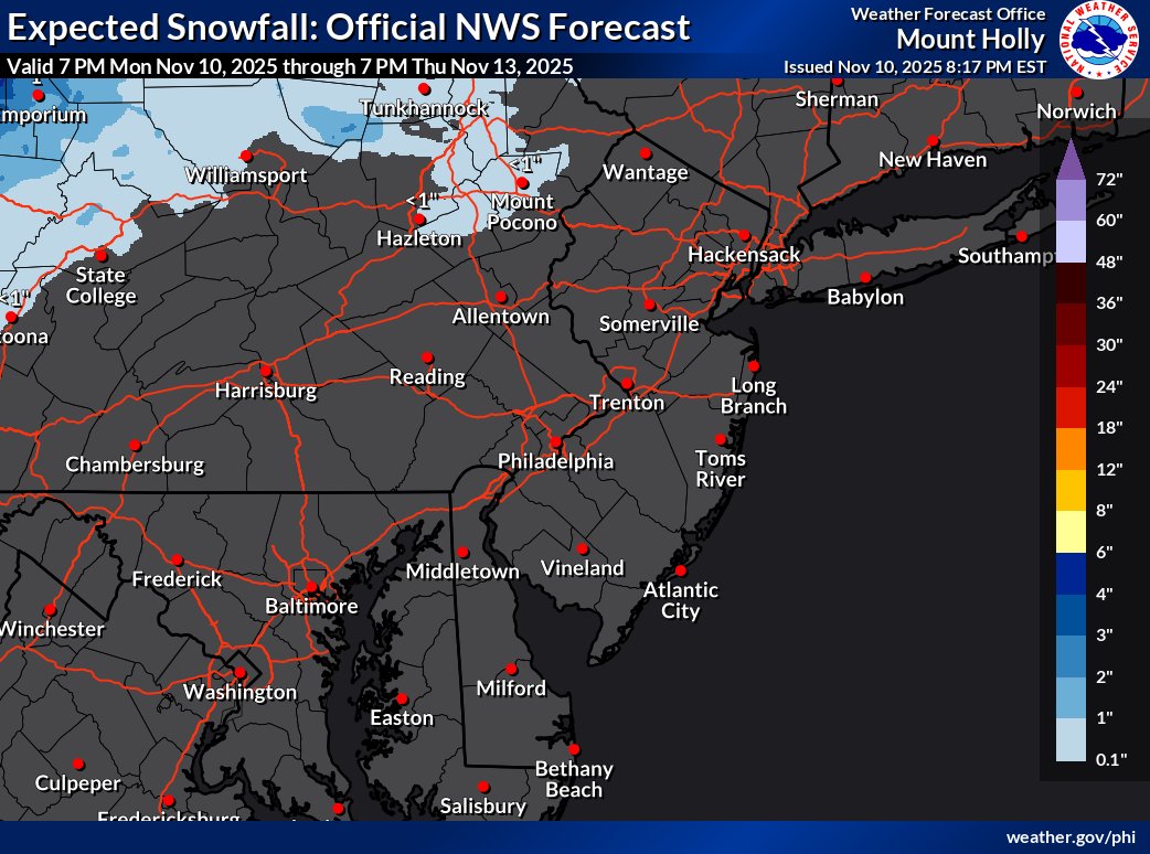 Winter is here! First flakes for the season are on tap for tomorrow - these will be passing snow showers and should not be an impact to school districts. I hope you are doing well and are excited for the winter season!