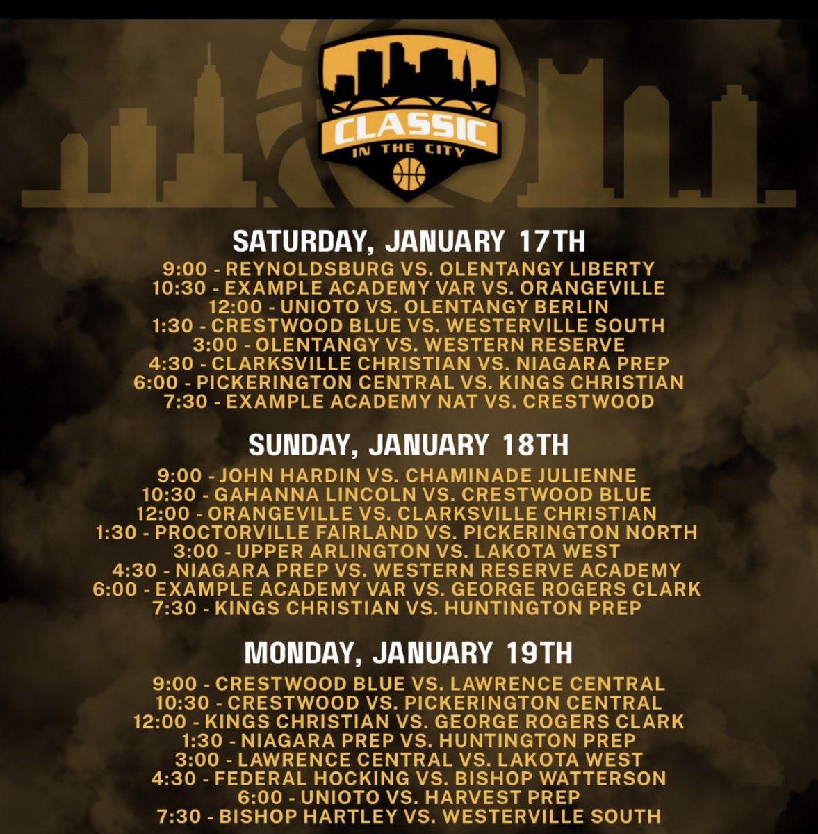 The wait is over for The 2026 Classic in the City schedule 🔥🔥🔥. One of the premier national girl’s basketball events featuring 6 states and 4 Canadian teams #AllroadsleadtotheCity
