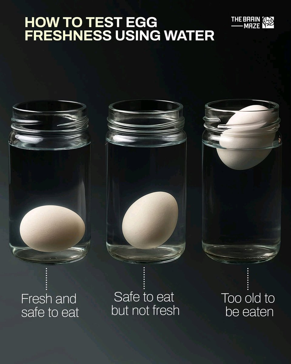 digismarties's tweet image. Need to check your eggs' freshness? 🥚Use a water test! Sink = Fresh. Float = Time to toss. Always keep your basics fresh—simple blockchain tech is our specialty for your systems. 😉 #LifeHacks #FoodTips #TechSavvy