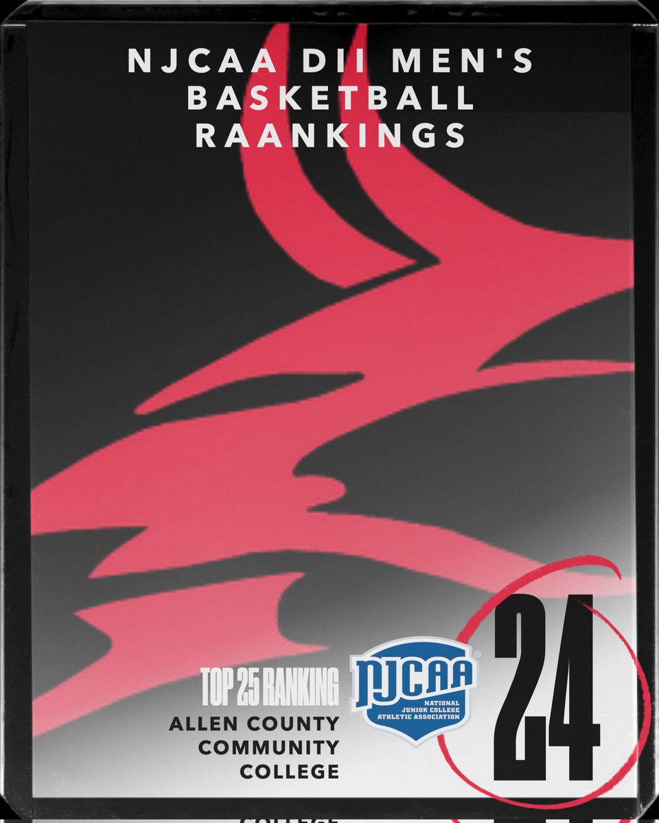 Congratulations to <a href="/AllenCCmbb/">Allen CC Men’s Basketball</a>...#24 in the polls! <a href="/Coach_Nee/">Patrick Nee</a> <a href="/thatboytyre10/">Tyre Pinder</a> leading the right way! The test will be staying and climbing!!! 🖤🏀🤍👹