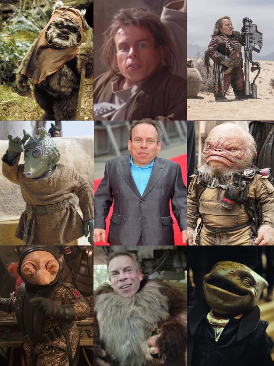 SWCultureLive's tweet photo. Warwick Davis is the real MVP of #StarWars. 💪 https://t.co/j5EjnFktXM