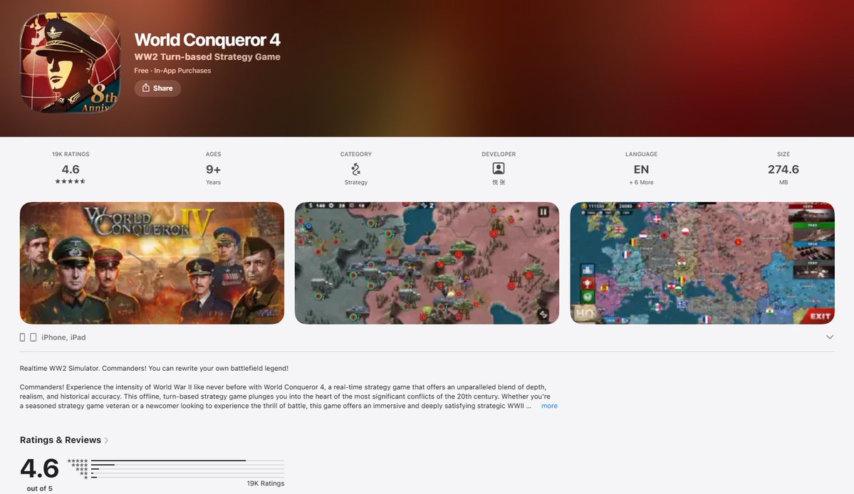 easytech_game's tweet image. World Conqueror 4 new 3.0.1 version for iOS is now available on the Apple App Store!
apps.apple.com/us/app/world-c…