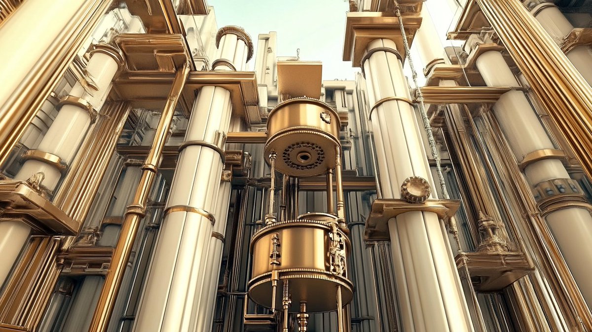 phokuinc's tweet image. Art Deco X Steampunk architectural fantasy with dazzling light #InteriorArchitecture #ConceptDesign #moodboard #Ekplorasi