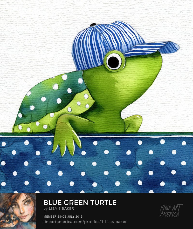 LisaSBaker444's tweet photo. Charming Turtle Art - Available Here: https://t.co/9RHMEwMR01
#turtle #turtles #polkadot #baseballhat #ballcap #art #arte #artwork #painting #watercolor #cute #blue #green #wallart #homedecor #artforhome #artforsale #buyintoart #kidsroomdecor #artforkids #artistonx #puzzles #puzzle