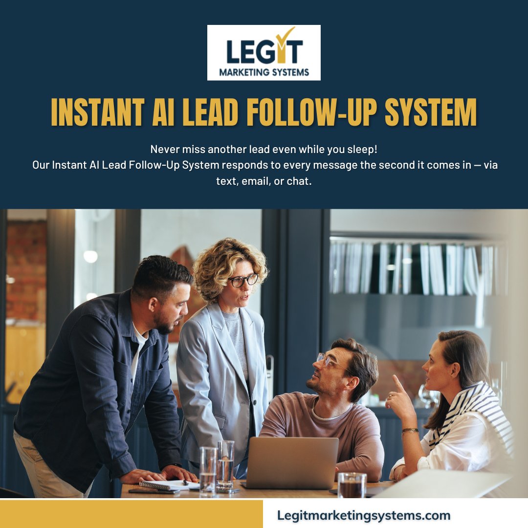 LegitMSystems's tweet image. ✅ Responds instantly (no human delay!)
✅ Books appointments automatically
✅ Converts more leads into paying clients

👉 Stop letting hot leads go cold!
🔗 legitmarketingsystems.com/ai-lead-follow…

#AIAutomation #BusinessGrowth #MarketingMadeEasy