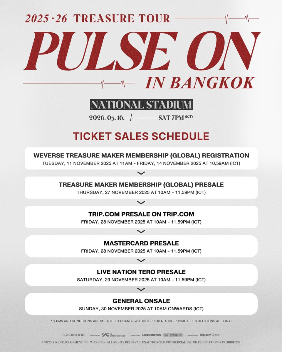 livenationth's tweet image. (2/3)
#TREASURE
#트레저
#PULSE_ON
#TOUR
#BANGKOK
#PULSE_ON_IN_BANGKOK
#YG
#LiveNationTero