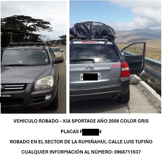 augustopico's tweet photo. URGENTE. Carro robado, su ayuda a difundir. @FiscaliaEcuador @PoliciaEcuador @ATM_Transito https://t.co/LXEjUkAdOM