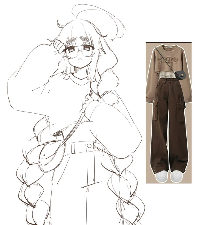 Autumn Outfit practice WIP 🍂☕️