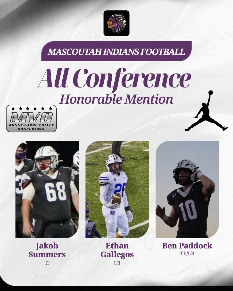 MHSIndianFB's tweet image. Honorable Mention All Conference

Jakob Summers - C
Ethan Gallegos - LB
Ben Paddock - TE/LB