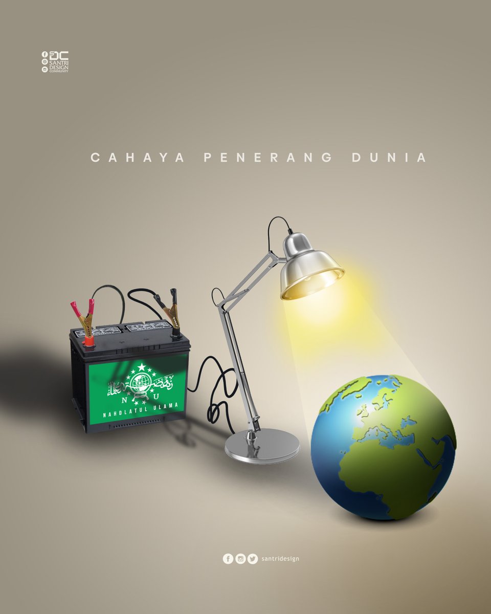 santriDesign's tweet image. Cahaya Penerang Dunia #nahdlatululama #santri #poster #santridesign