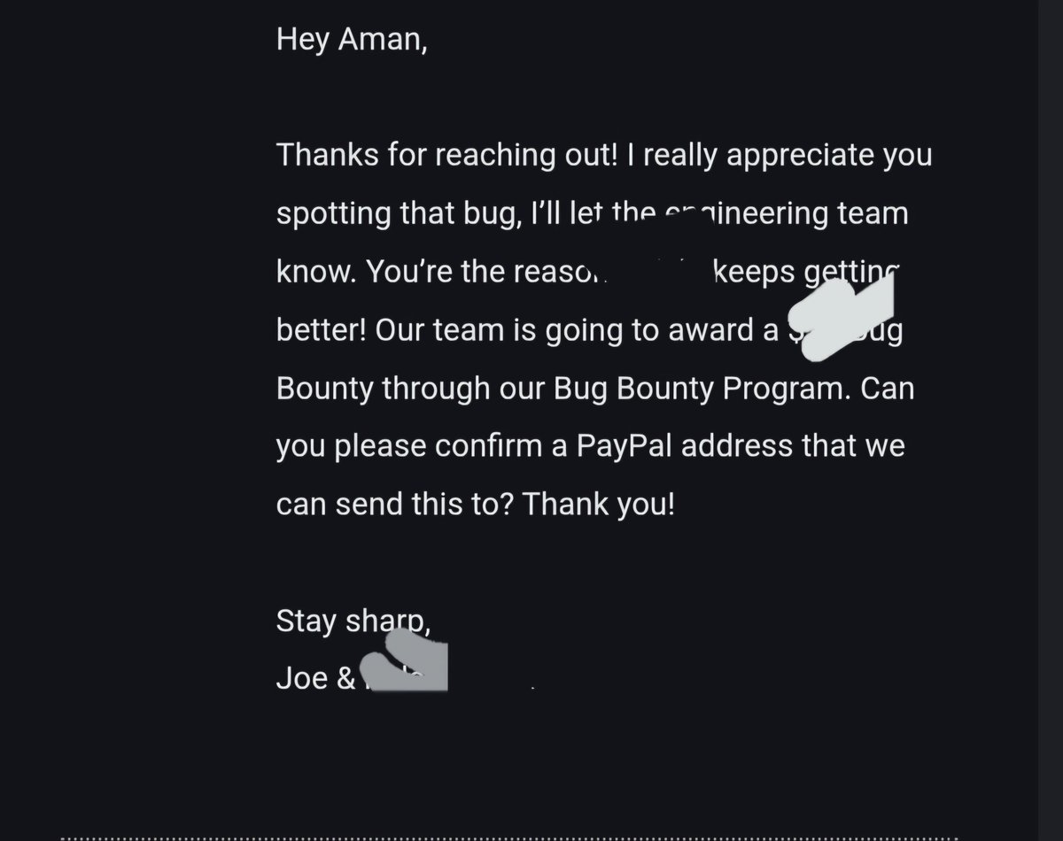 hackeriron1's tweet image. I was awarded with personal feedback 
$×× on self hosted. 

It&apos;s big company and comment section was vulnerable to lack of rate limit. 

#bugbounty
#Metabounty
#Bughunting
#websecurity 
#hacking