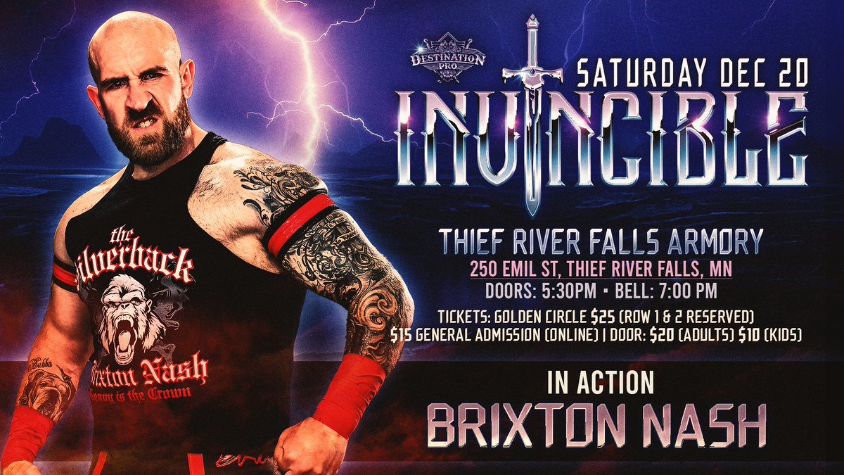 ⚔️ Invational Entrant #2 ⚔️

"Silverback"
Brixton Nash 

- Nash is on a mission aligning himself with Men seeking Power in Falcone and "Director of authority" Brian Holmer, The Silverback enters the Invational with a more aggressive side and a chip on his shoulder!