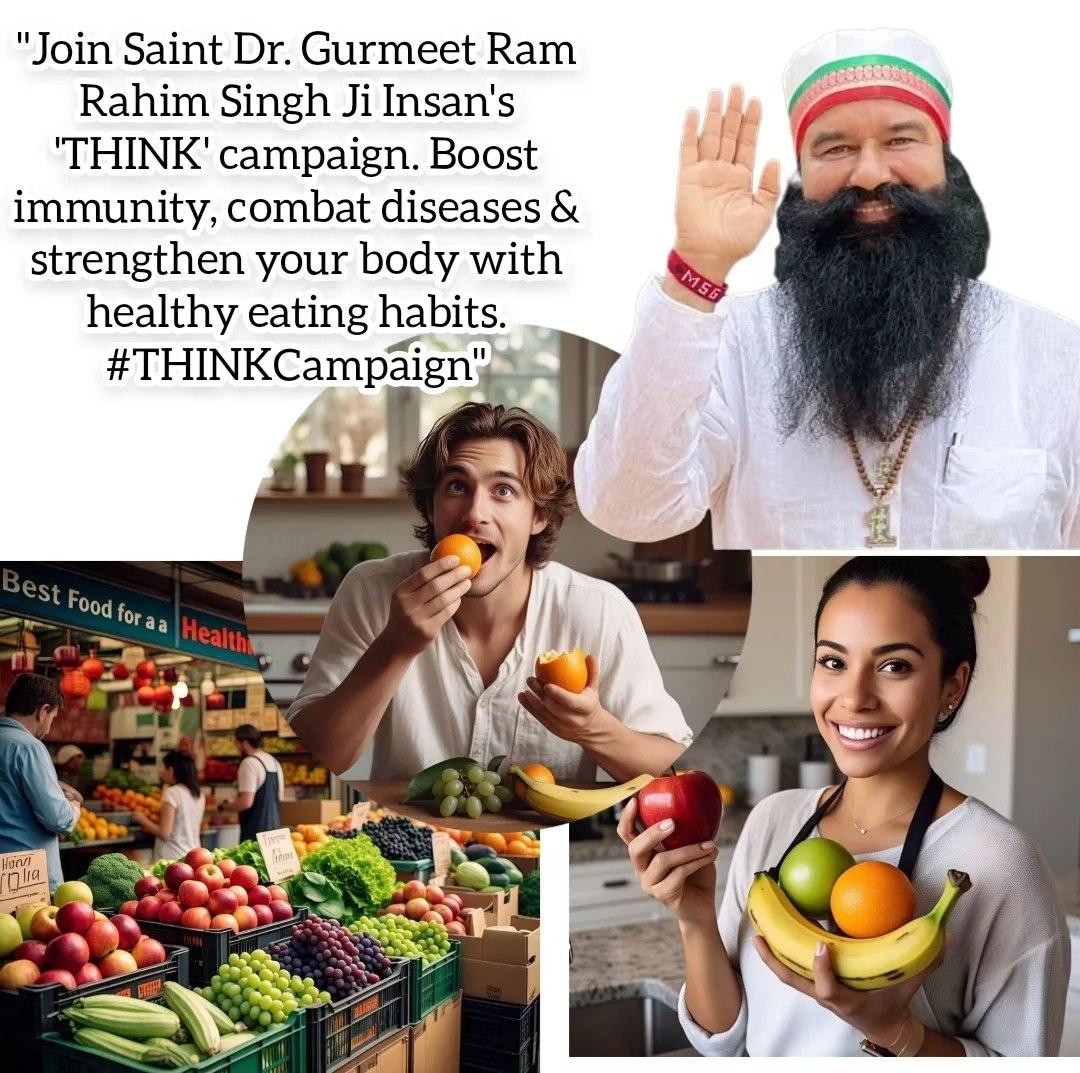 pritpalkaur1974's tweet photo. Choose healthy, live better Life style!
Saint Gurmeet Ram Rahim Singh Ji’s 167th 'THINK' campaign encourages healthy eating to boost immunity and prevent diseases like cancer and heart issues. Choose healthy, live better!
#THINK https://t.co/Z7YIhCQrV5