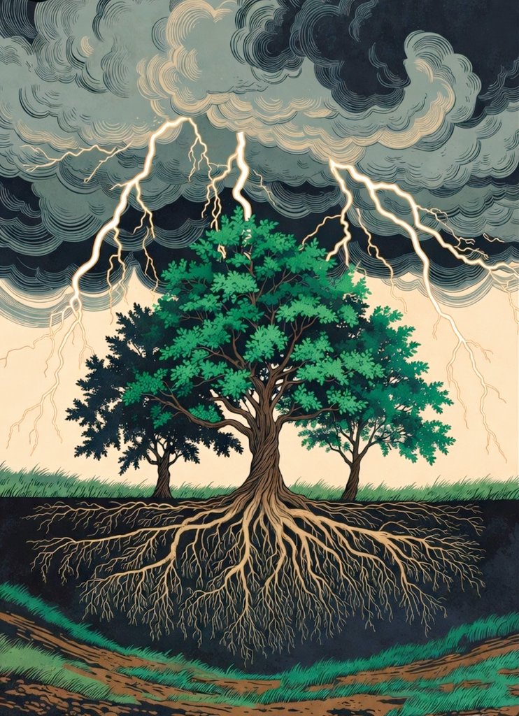 Storms make trees take deeper roots. Embrace your challenges
              —they’re shaping your strength.