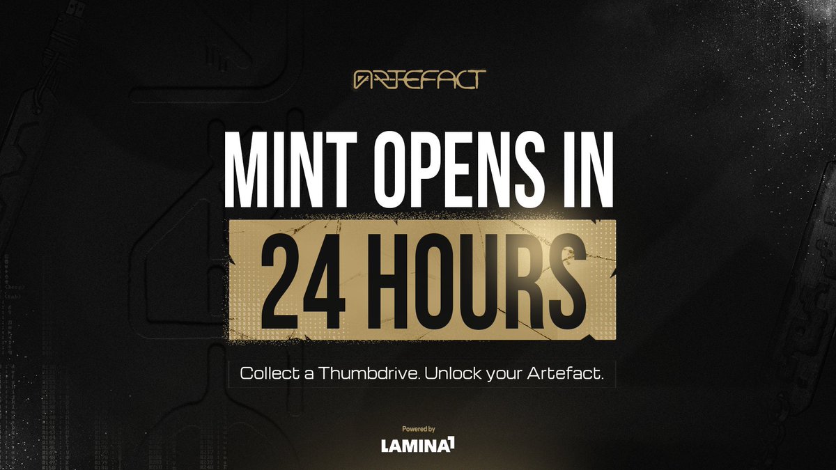 Tomorrow at 3pm PT: The first #Artefact mint goes live for Early Access. 

Read more about this week's roll-out and how to get started at: medium.com/@LAMINA1/claim…
