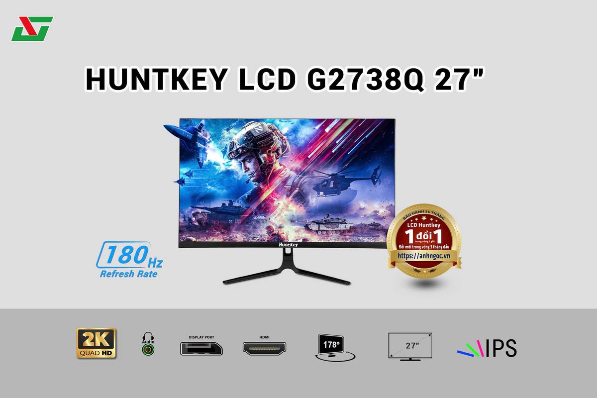 vantinbmt's tweet photo. 💥 Màn hình máy tính Huntkey LCD 27" G2738Q 2K 180HZ
😱 2k thêm 180hz nữa giá siêu tốt  
Giá loanh quanh 3 triệu - Tấn phát AD
🔥Bảo hành 36 tháng, 1 đổi 1 - 3 tháng 
👉https://t.co/qlEzFNjrSl https://t.co/2m0H5skvDD
