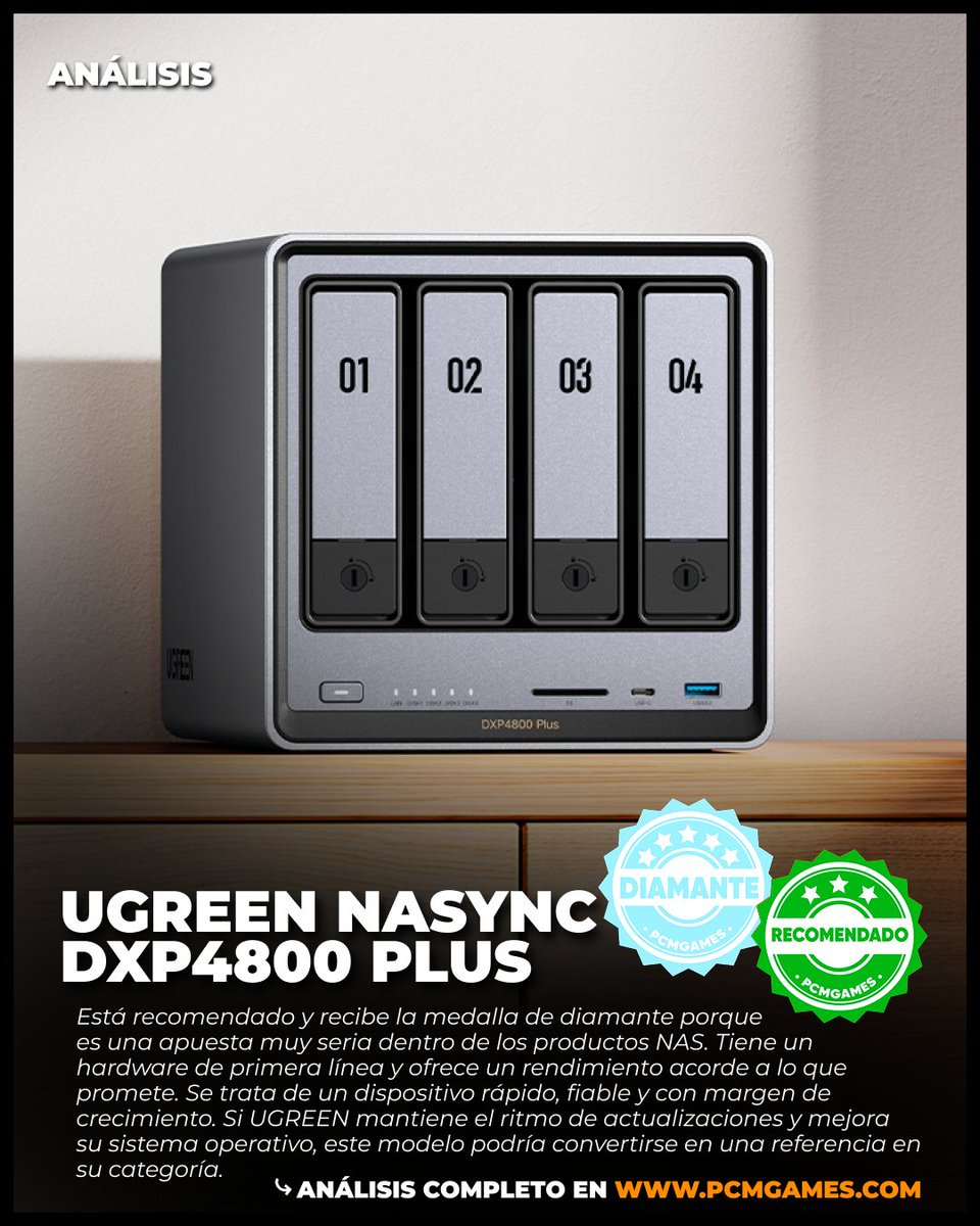 🚨Ya podéis leer nuestro análisis del UGREEN NASync DXP4800 Plus de <a href="/UGREENOfficial/">UGREEN</a>

✍️ Reseña de <a href="/shunak25/">Francisco Torres</a>

📰 Análisis: pcmgames.com/analisis-de-ug…