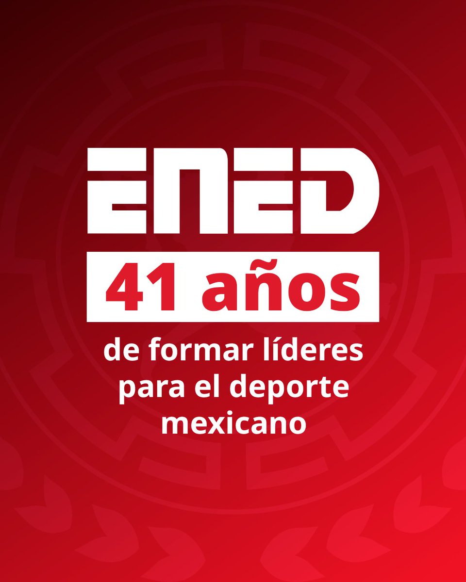 conadeoficial's tweet photo. La ENED ha forjado a grandes profesionales del deporte 🔥 Este año se cumple su aniversario número 41 

Durante esta semana estarás conociendo más información sobre esta escuela que forma parte de la CONADE. 

#ENED #CONADE #EntrenadoresDeportivos #México https://t.co/E5EOdZVlYM
