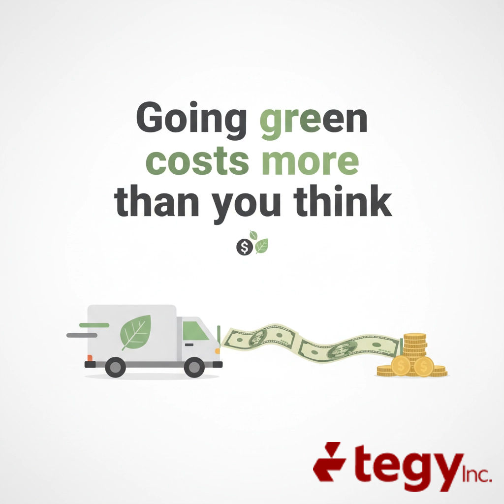 Tegyinc's tweet image. Eco-friendly logistics sound great, but here’s the reality: 90% of companies can’t keep their green promises without hiding extra costs. At Tegy, transparency means you see every fee, no surprises. Know the real cost to go green! #Logistics #FreightTransparency