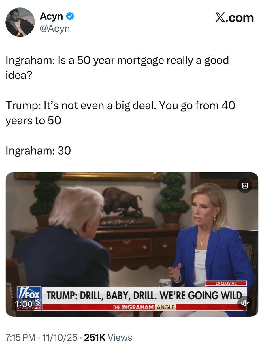 A 15 year car loan and 50 year mortgages folks that’s what Trump has to offer you.
