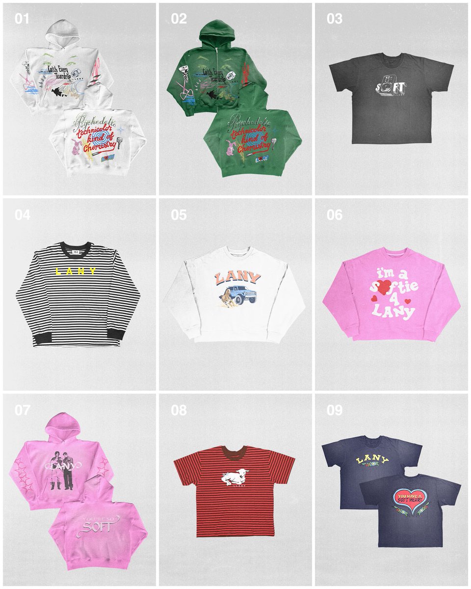 thisisLANY's tweet image. LA! we’re doing a pop up this sunday, november 16. 25 different pieces/items available for purchase including “soft” on vinyl and some classic merch designs re-printed on EMPT, 2 tattoo artists giving LANY tats, and both of us will be there running the checkout counter. doors at…