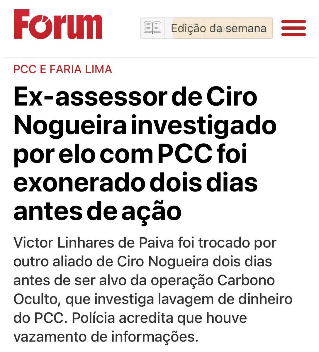Seria por essa e outras razões que o texto do PL Antifacção foi alterado, à revelia da Constituição Federal de 1988, sob a relatoria do Capitão Derrite?