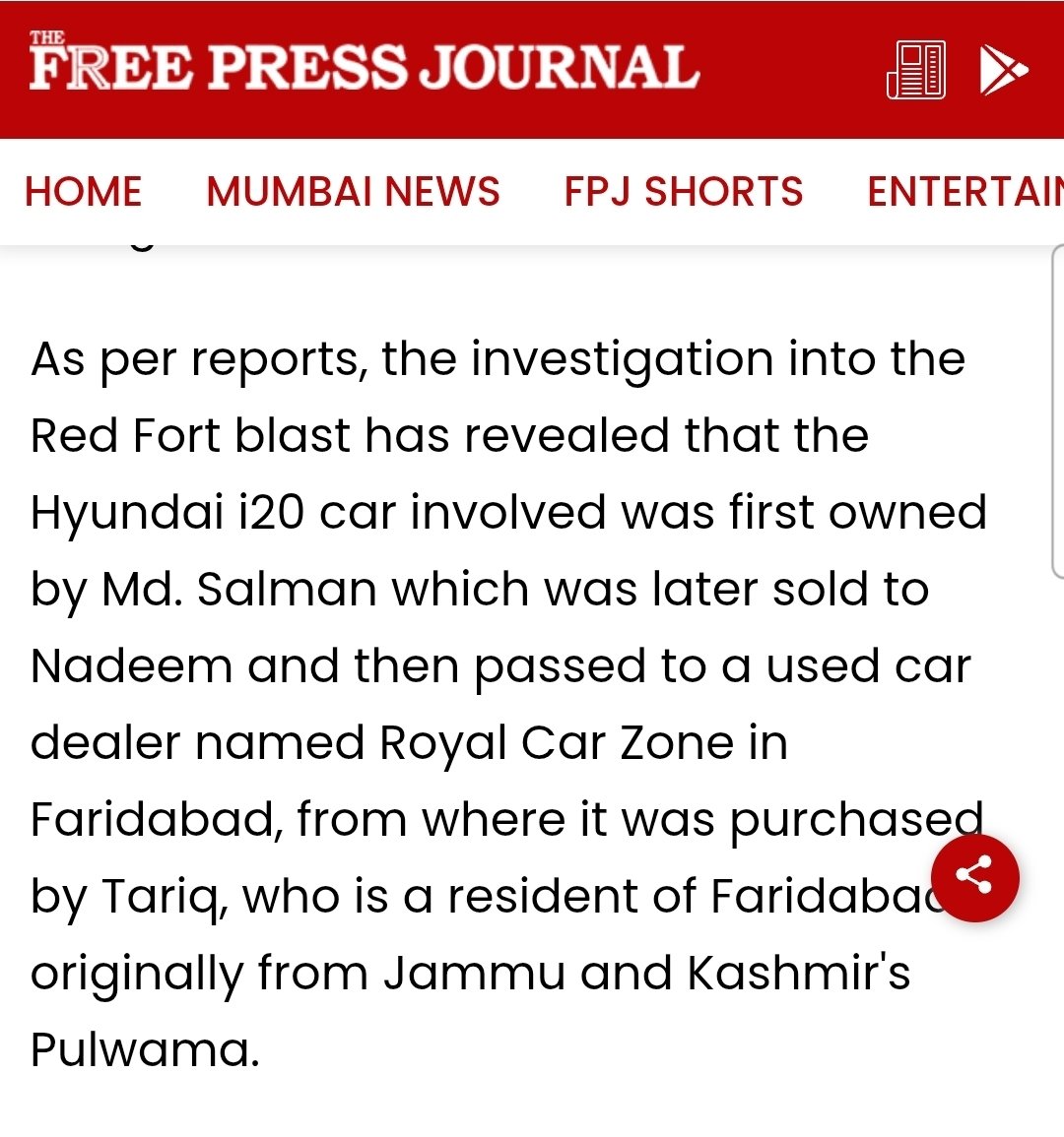 AKTKbasics's tweet image. Faceless Sanghi? 🤣🤣
Millions of people have seen our faces. Who is lying? 
PTI says Devendra, Free Press Journal says Nadeem.

But they both say that the car was sold to Tariq at the end who hails from Pulwama and that&apos;s more important.
 freepressjournal.in/india/delhi-bl…